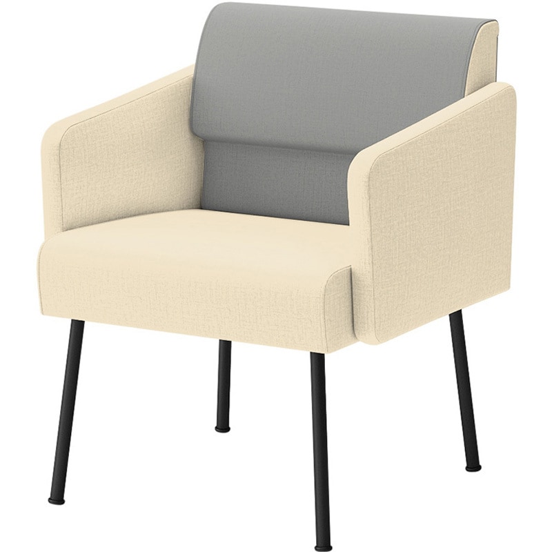 LPS-12D-T1W7H8 ウェイティングPS 両肘タイプ 連結パーツなし<配送時組立サービス付> イトーキ ホワイト 幅600mm奥行600mm高さ740mm  LPS-12D-T1W7H8