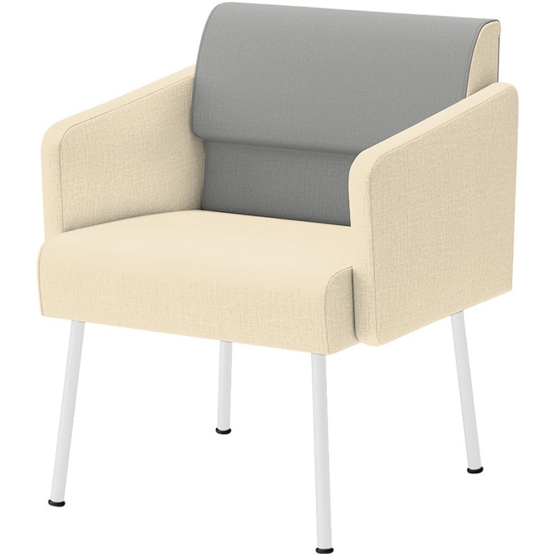 LPS-12D-W9W7H8 ウェイティングPS 両肘タイプ 連結パーツなし<配送時組立サービス付> イトーキ ホワイト 幅600mm奥行600mm高さ740mm  LPS-12D-W9W7H8