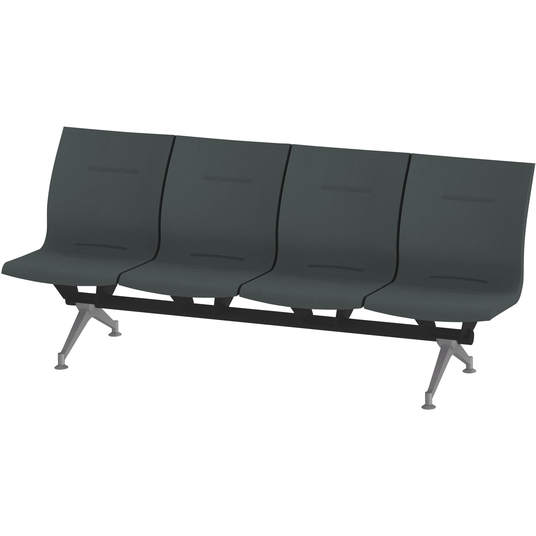 LSL-314D-T3 ウェイティングSL  4連肘なし 2トーンバック<配送時組立サービス付> イトーキ 幅2230mm奥行635mm高さ900mm  LSL-314D-T3