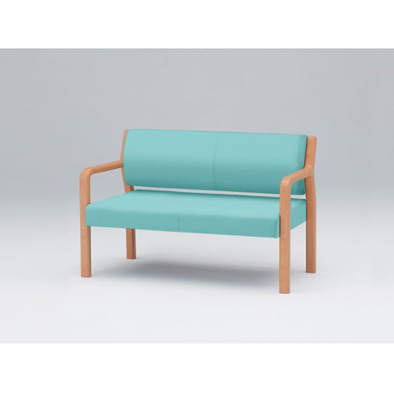 LUW-222C-S4 ウェイティングUW ランバーサポートタイプ2連外肘付 張地C<配送時組立サービス付> イトーキ 幅1225mm奥行610mm高さ785mm  LUW-222C-S4