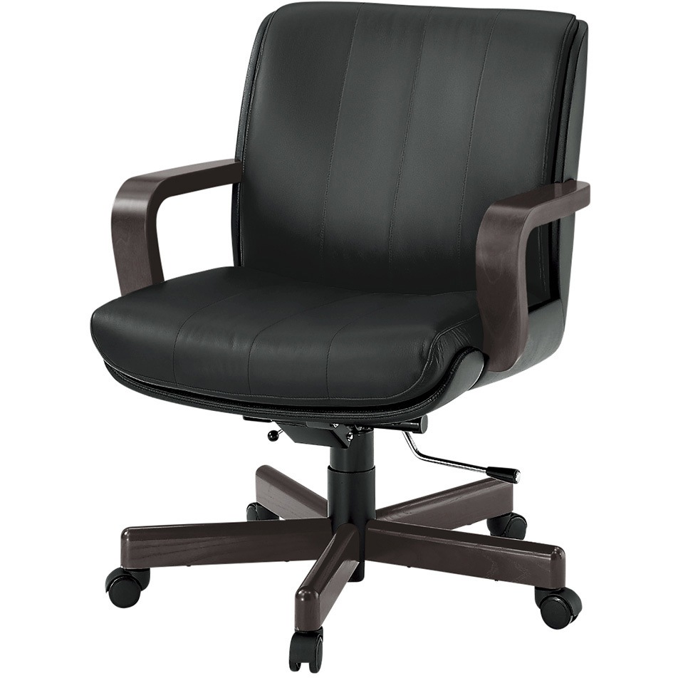 KWR-109LA-88T1 エグゼクティブチェア R-1 ミドルバック レザータイプ(背裏ビニールレザー張り)<配送時組立サービス付> 1台 イトーキ 【通販モノタロウ】