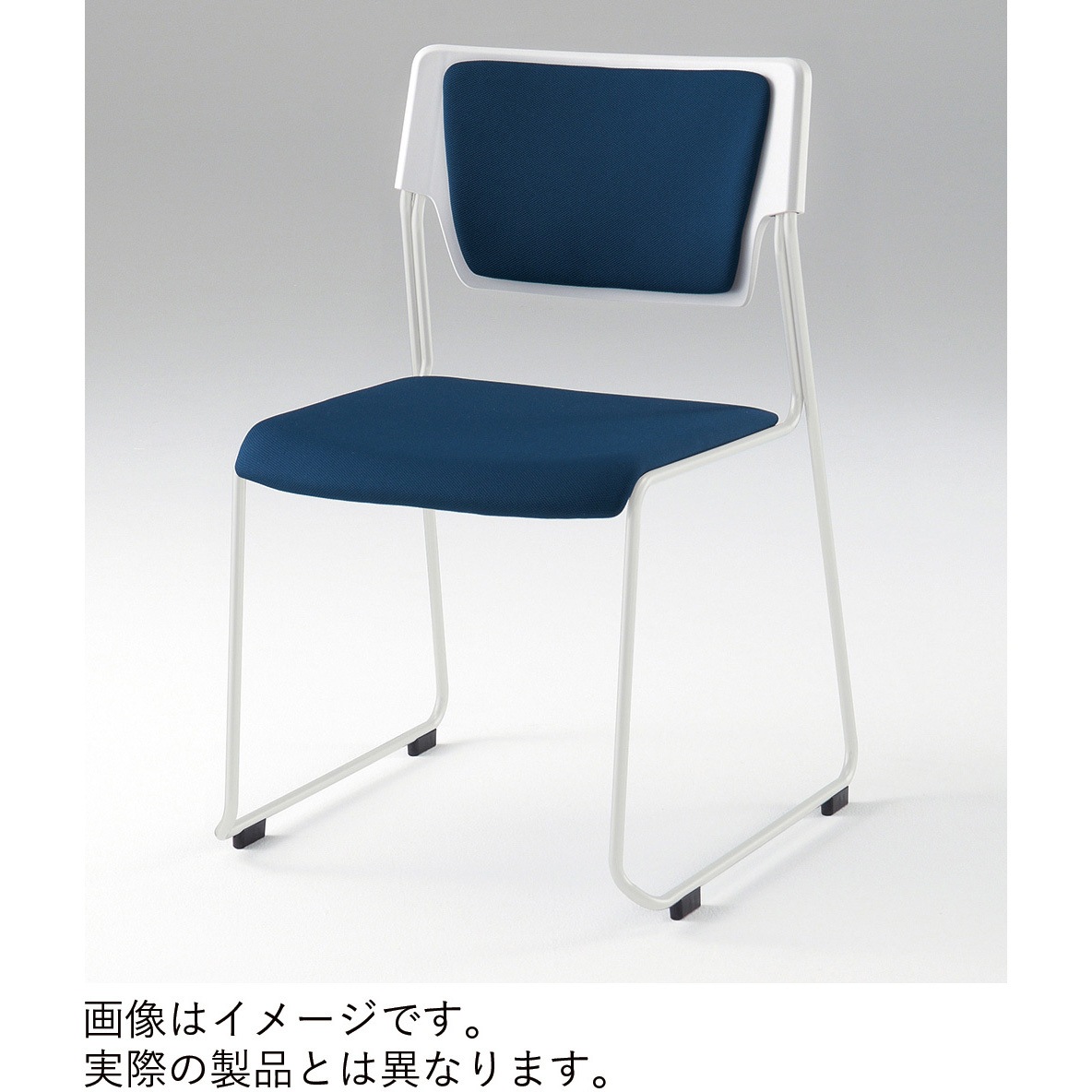 KLC-953DFT1T1K9 エレックSCチェア 背座パッド付 ループ脚 DF張地<配送時組立サービス付> イトーキ ホワイト 高さ745mm幅490mm奥行490mm  KLC-953DFT1T1K9