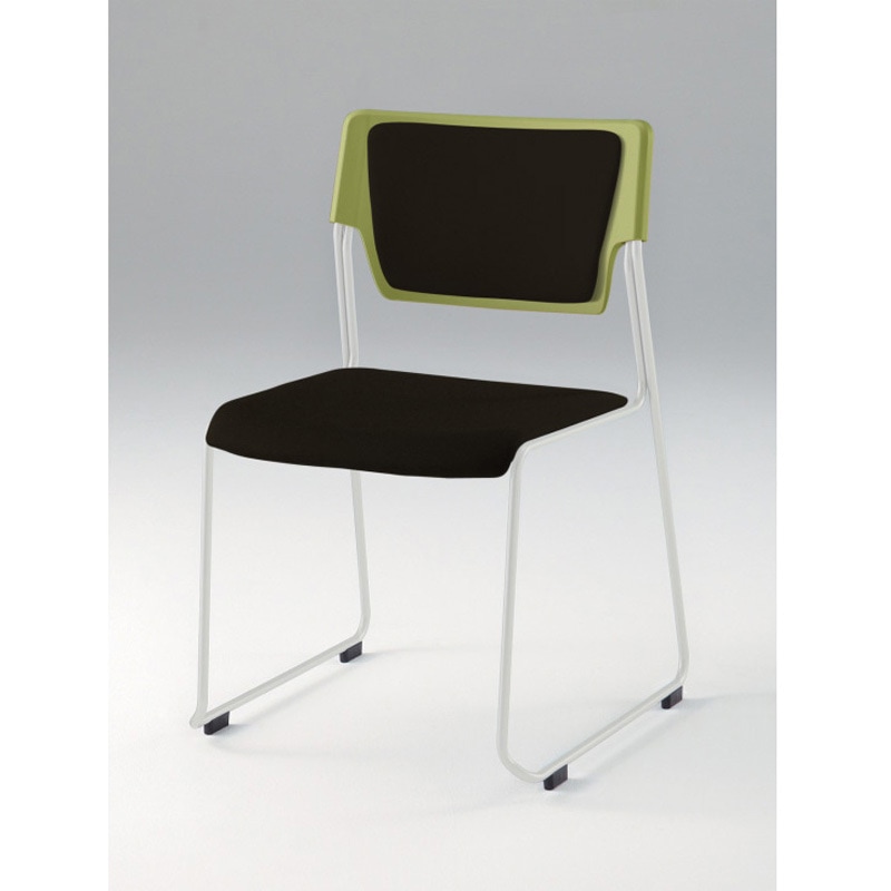 KLC-953PVW9Q6T1 エレックSCチェア 背座パッド付 ループ脚 PV張地<配送時組立サービス付> イトーキ ホワイト 質量4.2kg 高さ745mm幅490mm奥行490mm  KLC-953PVW9Q6T1