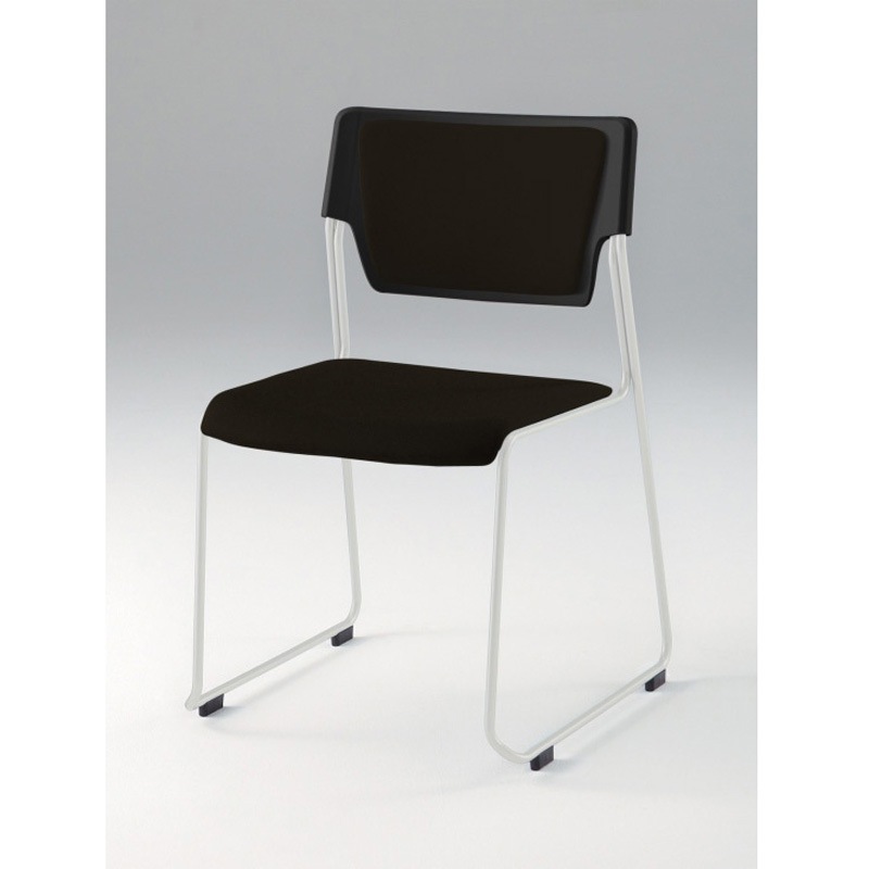 KLC-953PVW9T1T1 エレックSCチェア 背座パッド付 ループ脚 PV張地<配送時組立サービス付> イトーキ ホワイト 質量4.2kg 高さ745mm幅490mm奥行490mm  KLC-953PVW9T1T1