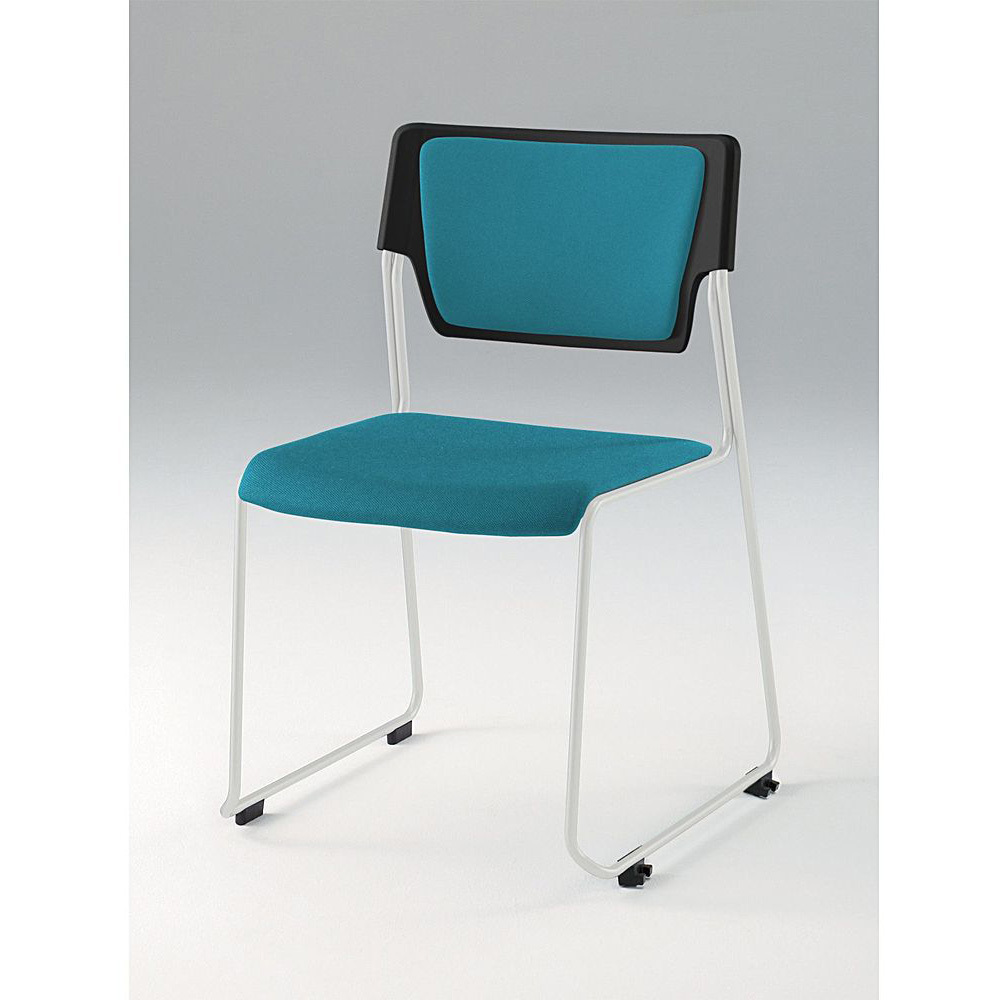 KLC-620PVW9T1A3 エレックチェア 背パッド付 PV張地<配送時組立サービス付> イトーキ ホワイト 質量4kg 高さ745mm幅510mm奥行490mm  KLC-620PVW9T1A3