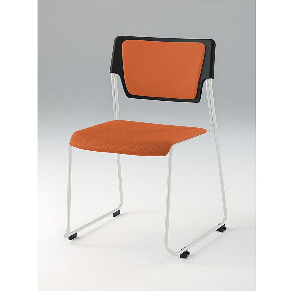 KLC-620PVW9T1D3 エレックチェア 背パッド付 PV張地<配送時組立サービス付> イトーキ ホワイト 質量4kg 高さ745mm幅510mm奥行490mm  KLC-620PVW9T1D3