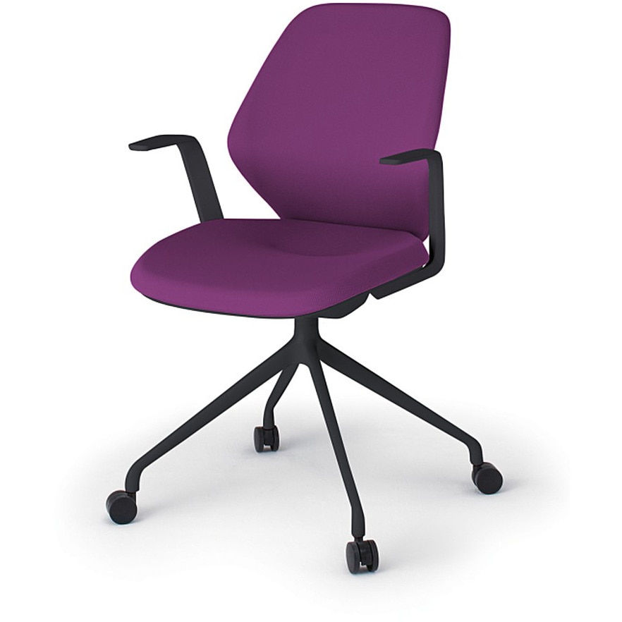 KG-945PV-TTX7 キュアチェア クロスバック 肘付 4本脚アルミ塗装脚 PV張地 ナイロンキャスター<配送時組立サービス付> 1台 イトーキ 【通販モノタロウ】 38,987円