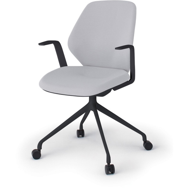 KG-945SC-TTT7 キュアチェア クロスバック 肘付 4本脚アルミ塗装脚 SC張地 ナイロンキャスター<配送時組立サービス付> 1台 イトーキ 【通販モノタロウ】