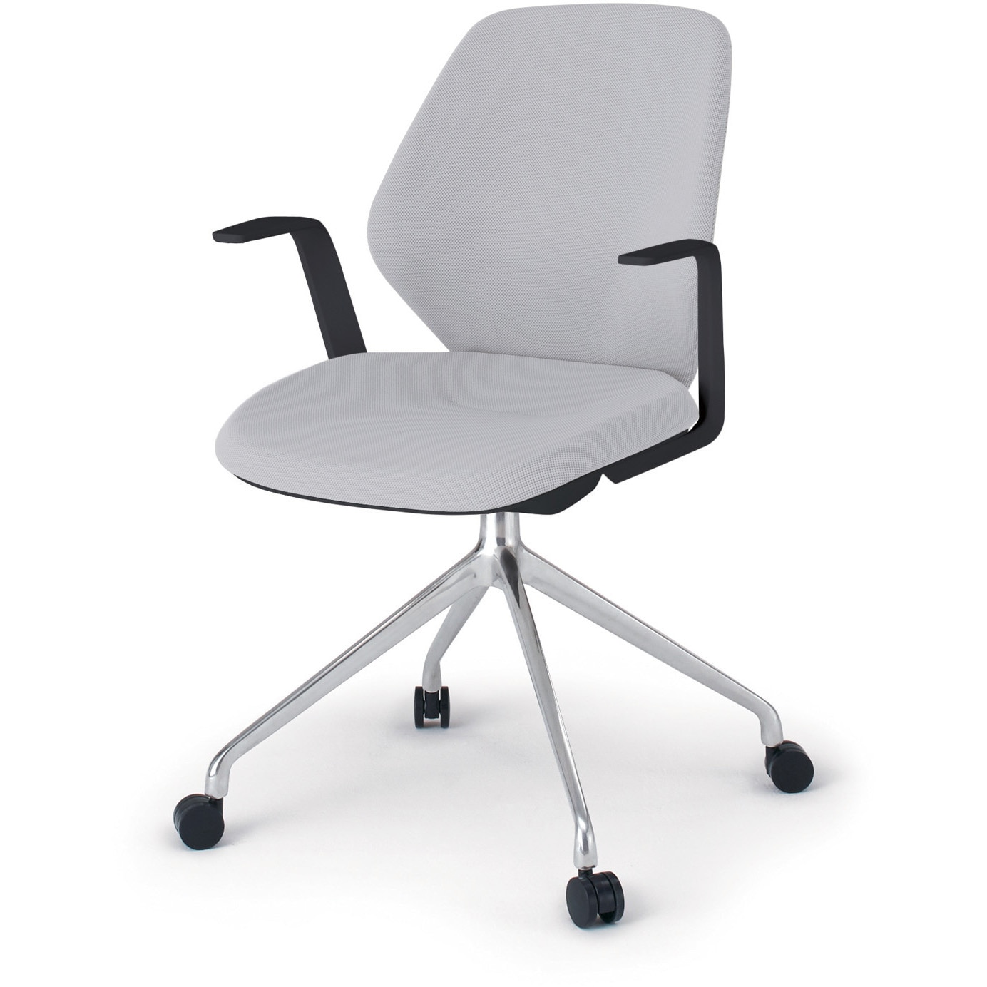 KG-945SCM1ZTT7 キュアチェア クロスバック 肘付 4本脚アルミミラー脚 SC張地 ウレタンキャスター<配送時組立サービス付> 1台 イトーキ 【通販モノタロウ】