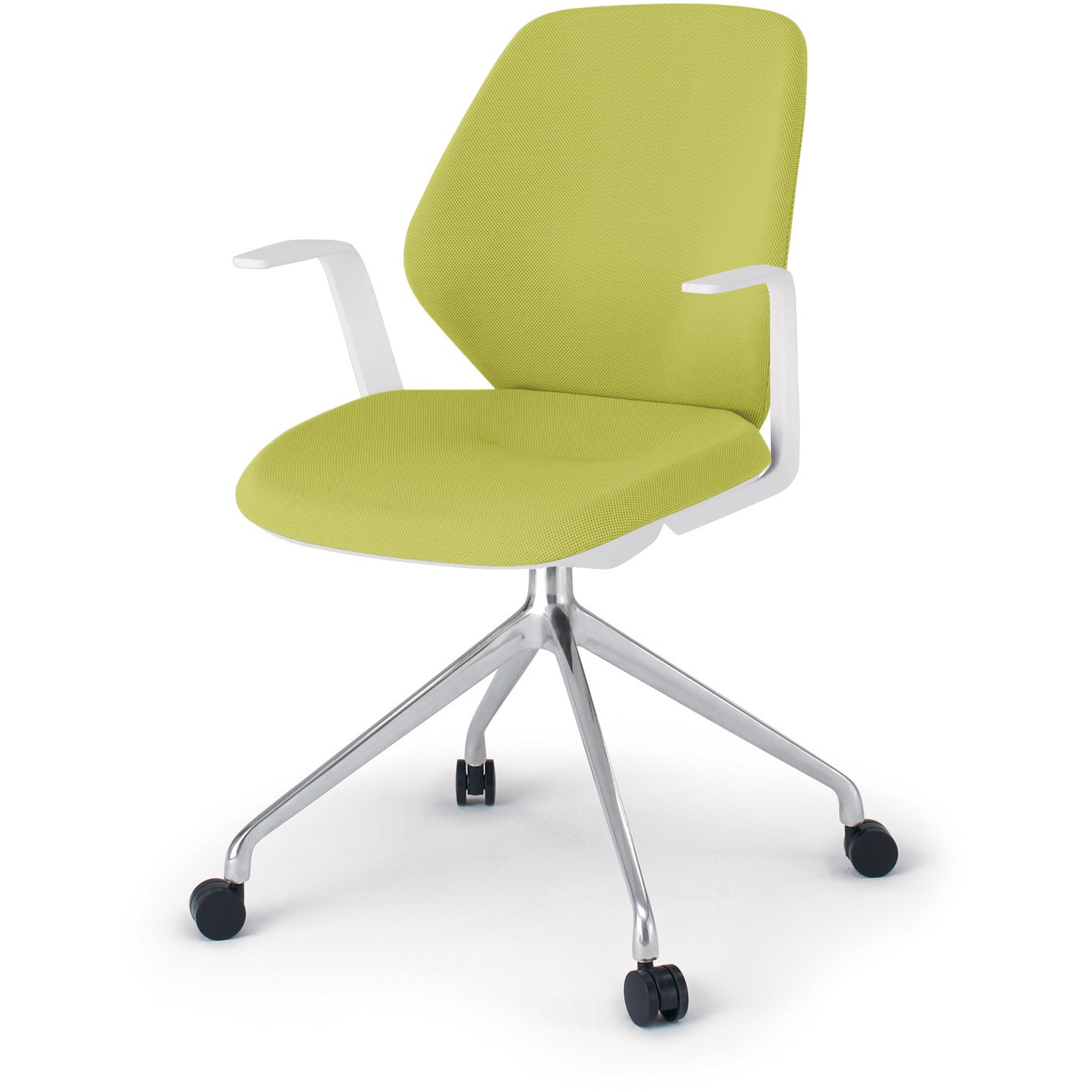 KG-945SCM1ZWU8 キュアチェア クロスバック 肘付 4本脚アルミミラー脚 SC張地 ウレタンキャスター<配送時組立サービス付> 1台 イトーキ 【通販モノタロウ】