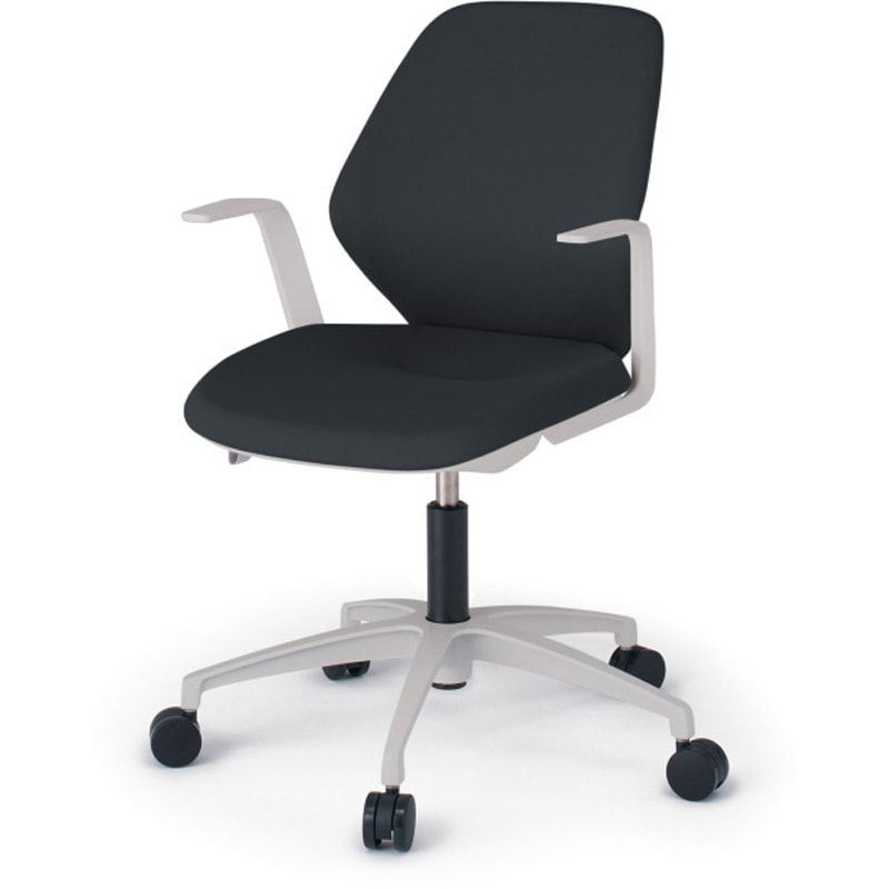 KG-925PVM-NNT1 キュアチェア クロスバック 肘付 5本脚アルミ塗装脚 PV張地 ウレタンキャスター<配送時組立サービス付> 1台 イトーキ 【通販モノタロウ】 41,587円