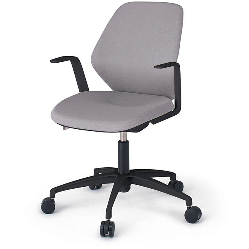 KG-925PVM-TTW6 キュアチェア クロスバック 肘付 5本脚アルミ塗装脚 PV張地 ウレタンキャスター<配送時組立サービス付> 1台 イトーキ 【通販モノタロウ】