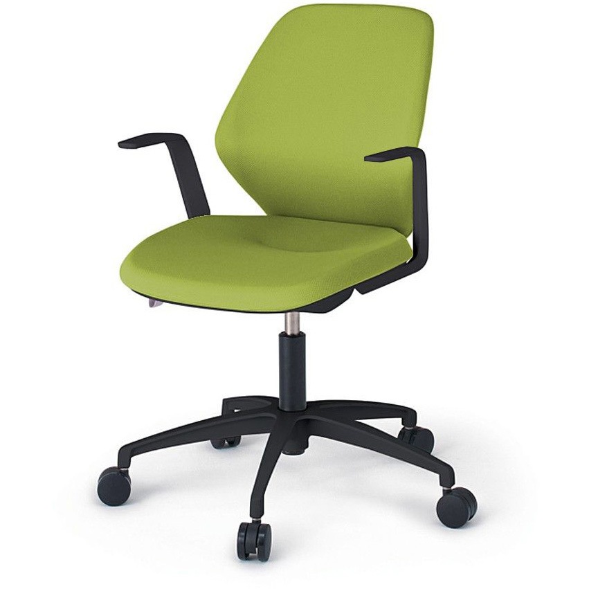 KG-925PV-TTQ6 キュアチェア クロスバック 肘付 5本脚アルミ塗装脚 PV張地 ナイロンキャスター<配送時組立サービス付> 1台 イトーキ 【通販モノタロウ】