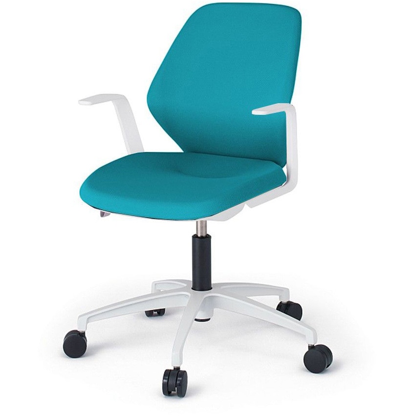 KG-925PV-WWA3 キュアチェア クロスバック 肘付 5本脚アルミ塗装脚 PV張地 ナイロンキャスター<配送時組立サービス付> 1台 イトーキ 【通販モノタロウ】