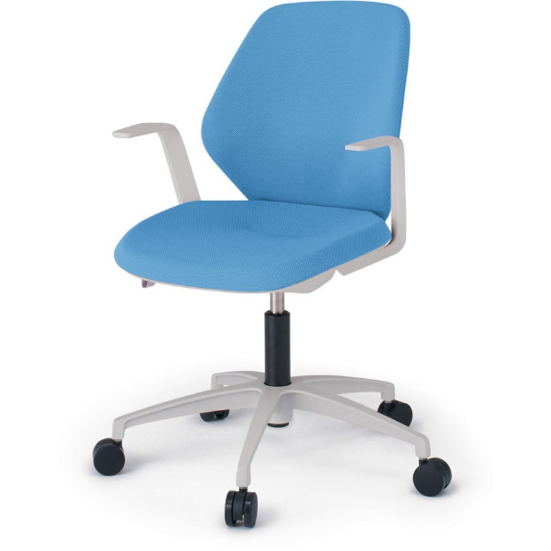 KG-925SCM-NNS2 キュアチェア クロスバック 肘付 5本脚アルミ塗装脚 SC張地 ウレタンキャスター<配送時組立サービス付> 1台 イトーキ 【通販モノタロウ】