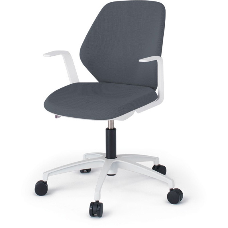 KG-925SCM-WWT3 キュアチェア クロスバック 肘付 5本脚アルミ塗装脚 SC張地 ウレタンキャスター<配送時組立サービス付> 1台 イトーキ 【通販モノタロウ】