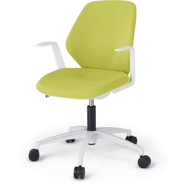 KG-925SC-WWU8 キュアチェア クロスバック 肘付 5本脚アルミ塗装脚 SC張地 ナイロンキャスター<配送時組立サービス付> 1台 イトーキ 【通販モノタロウ】