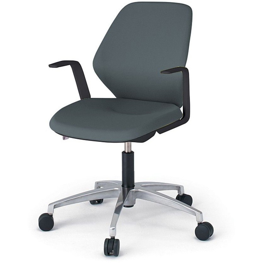 KG-925PVM-ZTW2 キュアチェア クロスバック 肘付 5本脚アルミミラー脚 PV張地 ウレタンキャスター<配送時組立サービス付> 1台 イトーキ 【通販モノタロウ】 45,487円