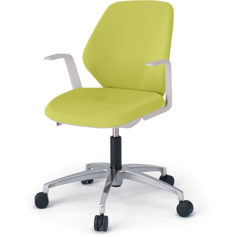 KG-925SCM-ZNU8 キュアチェア クロスバック 肘付 5本脚アルミミラー脚 SC張地 ウレタンキャスター<配送時組立サービス付> 1台 イトーキ 【通販モノタロウ】