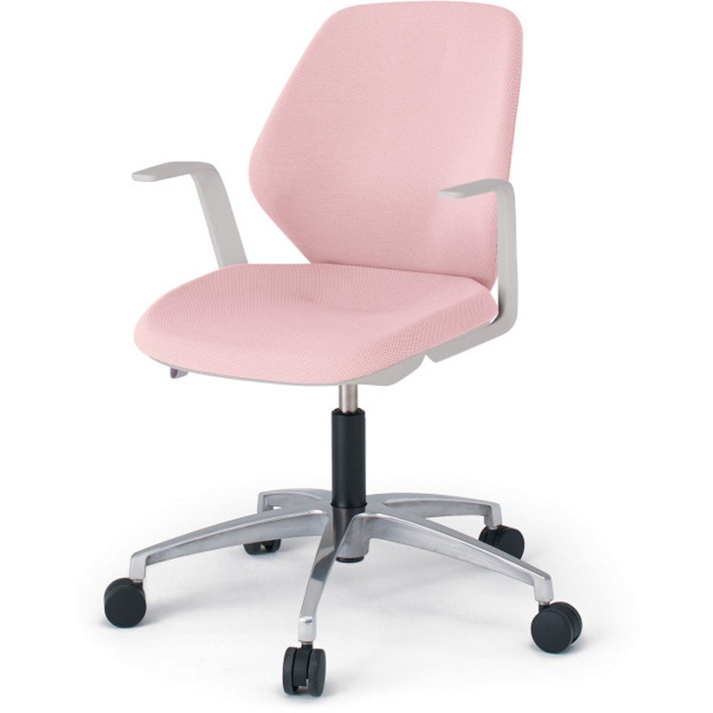 KG-925SC-ZNR9 キュアチェア クロスバック 肘付 5本脚アルミミラー脚 SC張地 ナイロンキャスター<配送時組立サービス付> 1台 イトーキ 【通販モノタロウ】