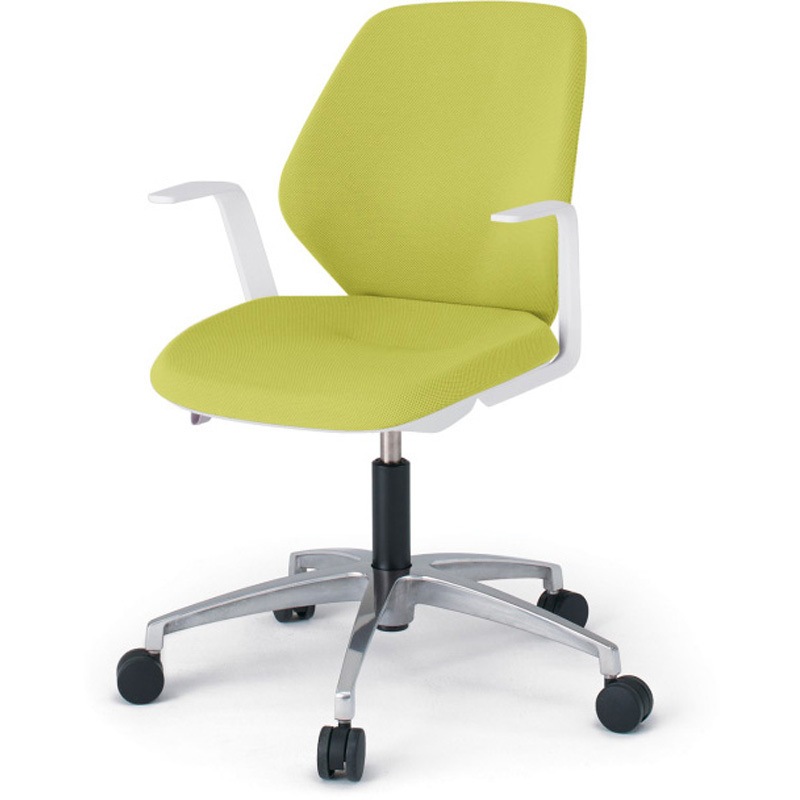 KG-925SC-ZWU8 キュアチェア クロスバック 肘付 5本脚アルミミラー脚 SC張地 ナイロンキャスター<配送時組立サービス付> 1台 イトーキ 【通販モノタロウ】