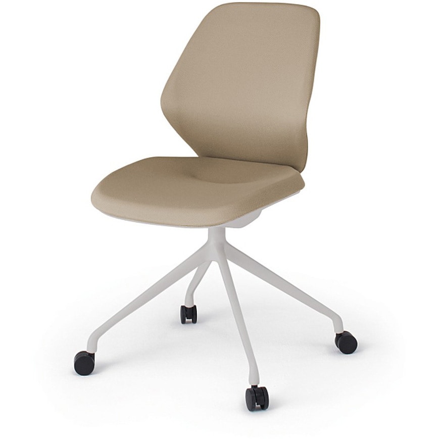 KG-940PV-NNY3 キュアチェア クロスバック 肘なし 4本脚アルミ塗装脚 PV張地 ナイロンキャスター<配送時組立サービス付> 1台 イトーキ 【通販モノタロウ】