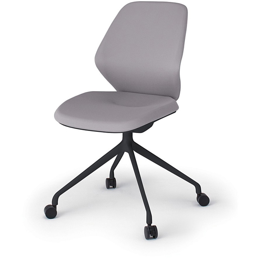 KG-940PV-TTW6 キュアチェア クロスバック 肘なし 4本脚アルミ塗装脚 PV張地 ナイロンキャスター<配送時組立サービス付> 1台 イトーキ 【通販モノタロウ】