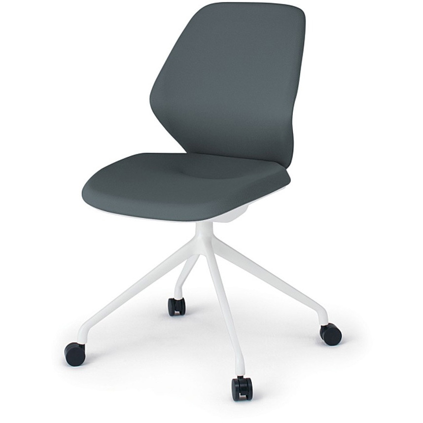 KG-940PV-WWW2 キュアチェア クロスバック 肘なし 4本脚アルミ塗装脚 PV張地 ナイロンキャスター<配送時組立サービス付> 1台 イトーキ 【通販モノタロウ】 35,737円