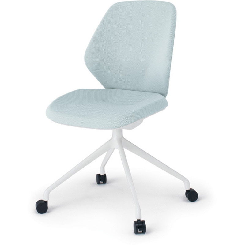 KG-940SC-WWE6 キュアチェア クロスバック 肘なし 4本脚アルミ塗装脚 SC張地 ナイロンキャスター<配送時組立サービス付> 1台 イトーキ 【通販モノタロウ】