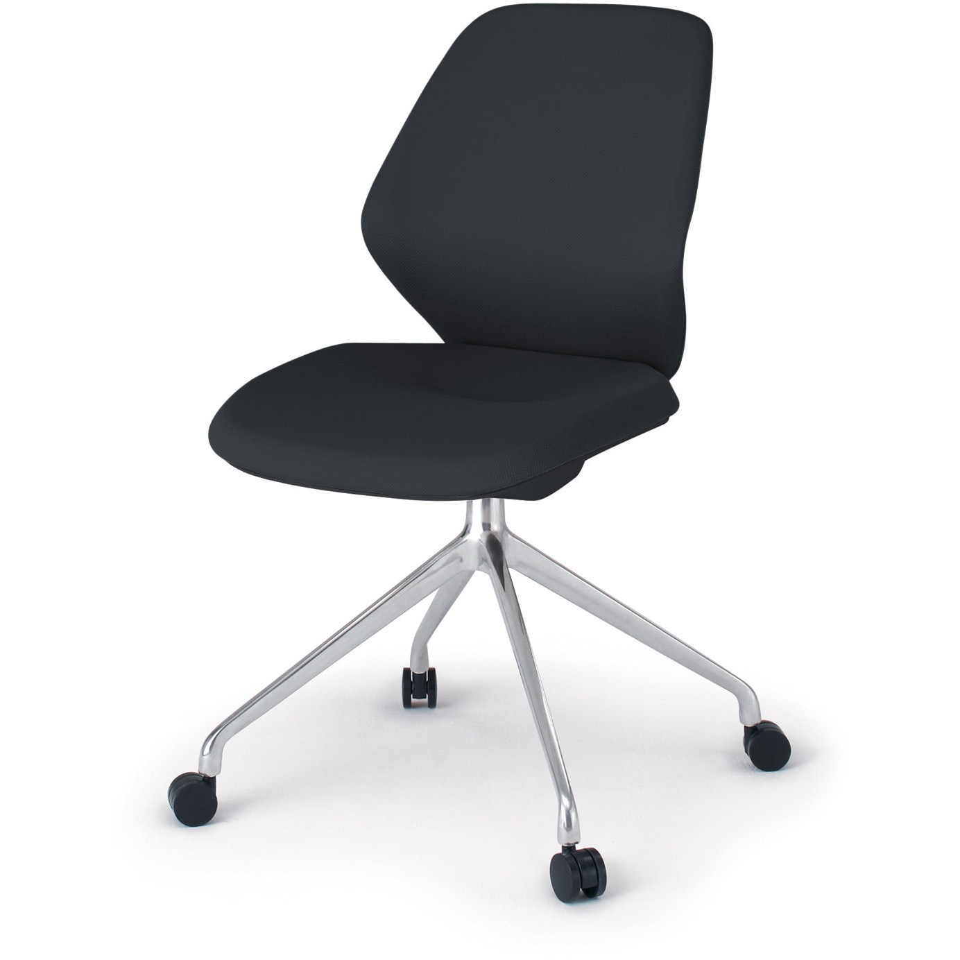 KG-940PVM1ZTT1 キュアチェア クロスバック 肘なし 4本脚アルミミラー脚 PV張地 ウレタンキャスター<配送時組立サービス付> 1台 イトーキ 【通販モノタロウ】 43,537円