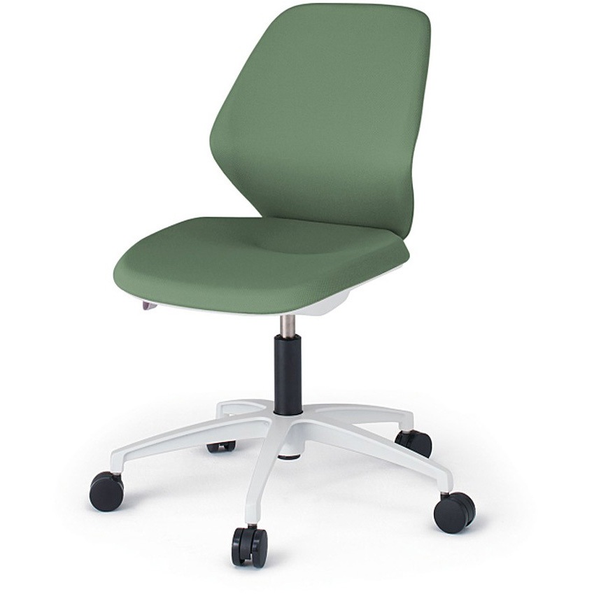 KG-920PVM-WWQ2 キュアチェア クロスバック 肘なし 5本脚アルミ塗装脚 PV張地 ウレタンキャスター<配送時組立サービス付> 1台 イトーキ 【通販モノタロウ】