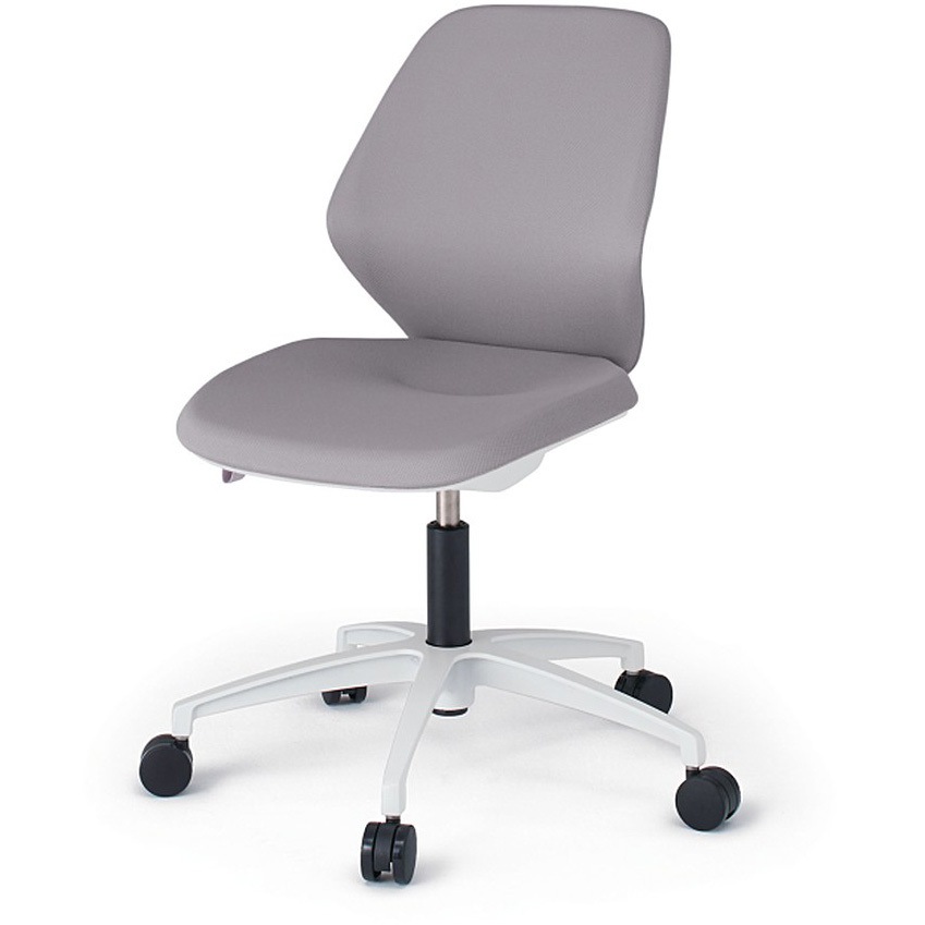 KG-920PV-WWW6 キュアチェア クロスバック 肘なし 5本脚アルミ塗装脚 PV張地 ナイロンキャスター<配送時組立サービス付> 1台 イトーキ 【通販モノタロウ】