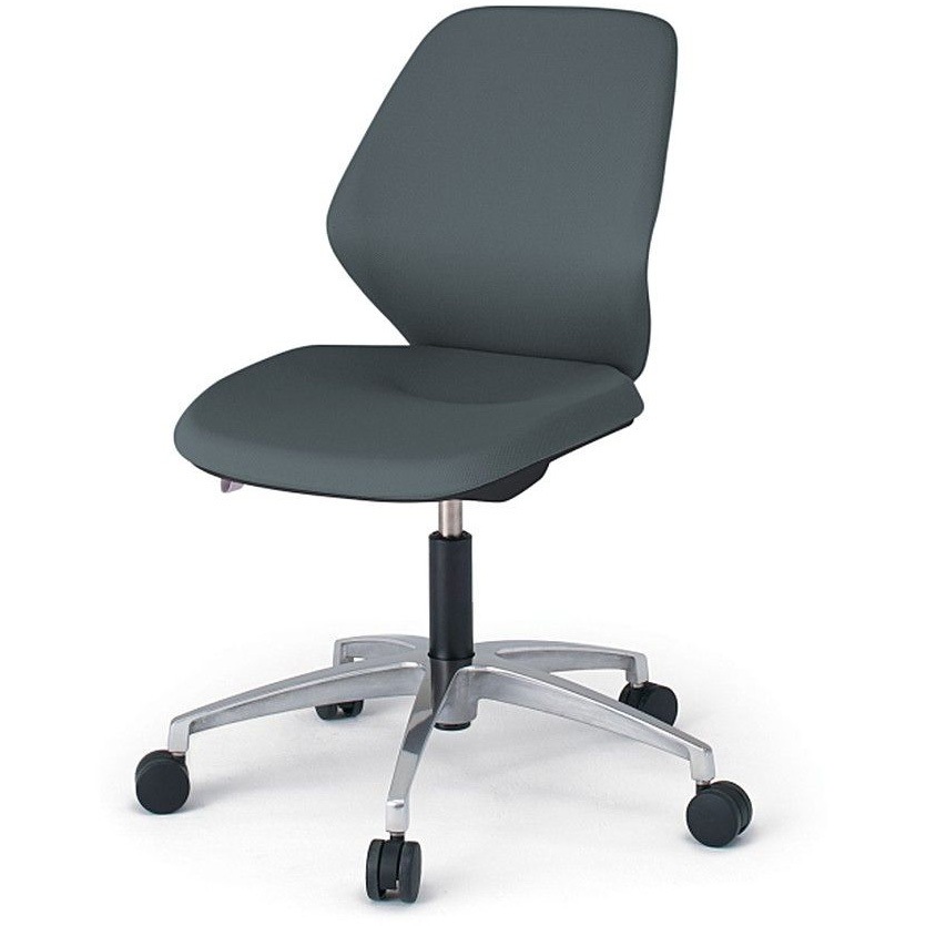 KG-920PVM-ZTW2 キュアチェア クロスバック 肘なし 5本脚アルミミラー脚 PV張地 ウレタンキャスター<配送時組立サービス付> 1台 イトーキ 【通販モノタロウ】