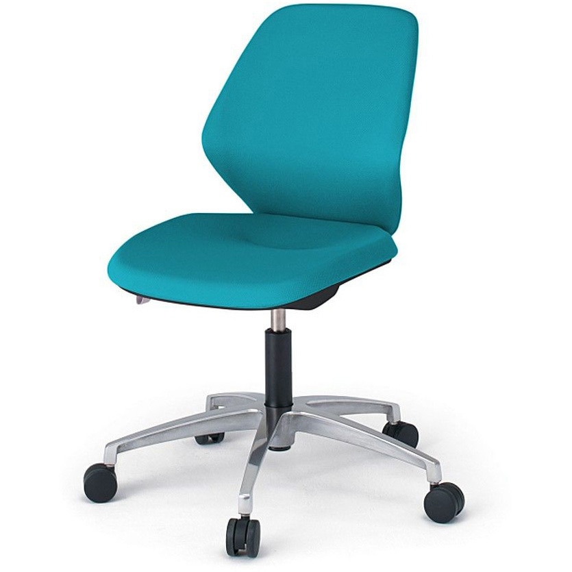 KG-920PV-ZTA3 キュアチェア クロスバック 肘なし 5本脚アルミミラー脚 PV張地 ナイロンキャスター<配送時組立サービス付> 1台 イトーキ 【通販モノタロウ】