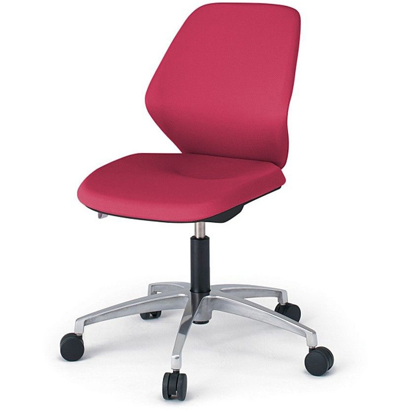 KG-920PV-ZTM4 キュアチェア クロスバック 肘なし 5本脚アルミミラー脚 PV張地 ナイロンキャスター<配送時組立サービス付> 1台 イトーキ 【通販モノタロウ】