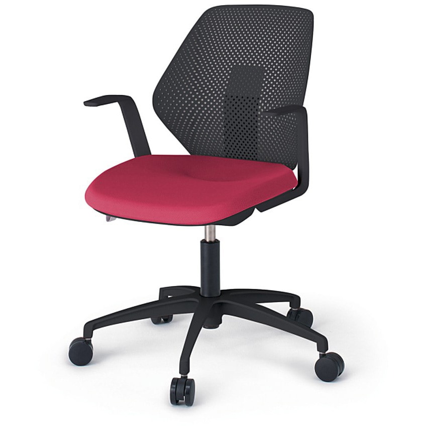 KG-965PVM-TTM4 キュアチェア 樹脂メッシュバック 肘付 5本脚アルミ塗装脚 PV張地 ウレタンキャスター<配送時組立サービス付> 1台 イトーキ 【通販モノタロウ】 38,337円