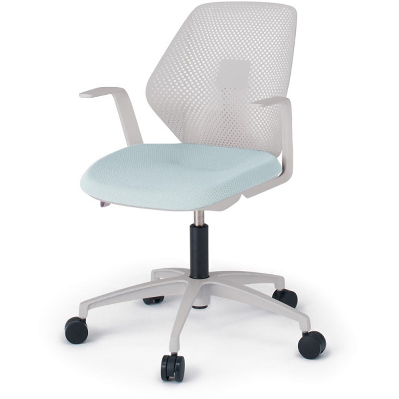 KG-965SCM-NNE6 キュアチェア 樹脂メッシュバック 肘付 5本脚アルミ塗装脚 SC張地 ウレタンキャスター<配送時組立サービス付> 1台 イトーキ 【通販モノタロウ】