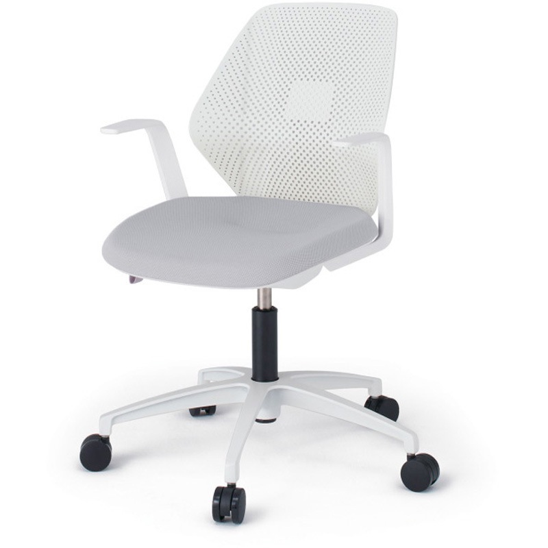 KG-965SCM-WWT7 キュアチェア 樹脂メッシュバック 肘付 5本脚アルミ塗装脚 SC張地 ウレタンキャスター<配送時組立サービス付> 1台 イトーキ 【通販モノタロウ】