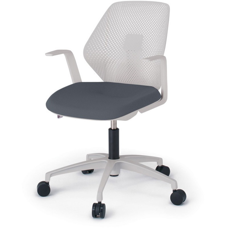 KG-965SC-NNT3 キュアチェア 樹脂メッシュバック 肘付 5本脚アルミ塗装脚 SC張地 ナイロンキャスター<配送時組立サービス付> 1台 イトーキ 【通販モノタロウ】