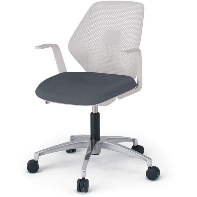 KG-965SC-ZNT3 キュアチェア 樹脂メッシュバック 肘付 5本脚アルミミラー脚 SC張地 ナイロンキャスター<配送時組立サービス付> 1台 イトーキ 【通販モノタロウ】