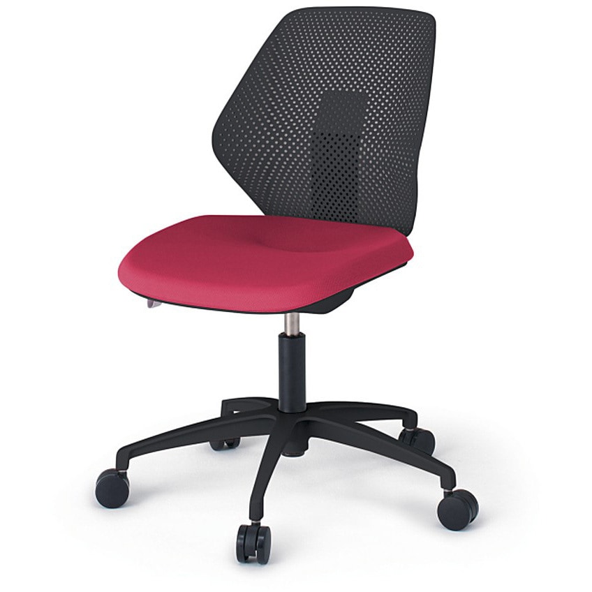 KG-960PV-TTM4 キュアチェア 樹脂メッシュバック 肘なし 5本脚アルミ塗装脚 PV張地 ナイロンキャスター<配送時組立サービス付> 1台 イトーキ 【通販モノタロウ】