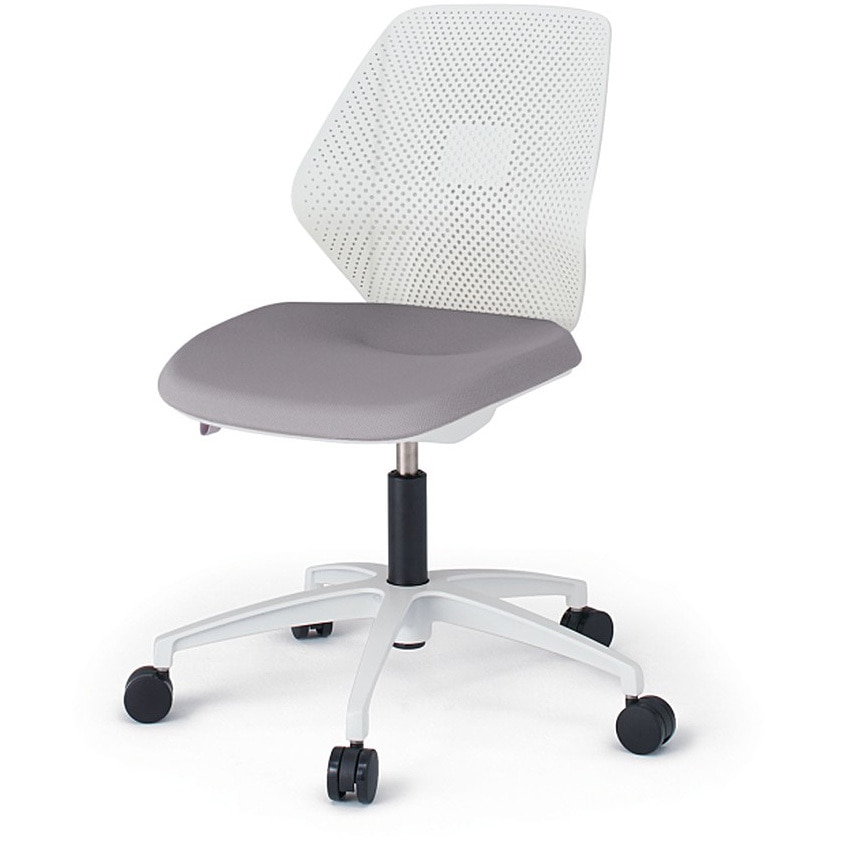 KG-960PV-WWW6 キュアチェア 樹脂メッシュバック 肘なし 5本脚アルミ塗装脚 PV張地 ナイロンキャスター<配送時組立サービス付> 1台 イトーキ 【通販モノタロウ】