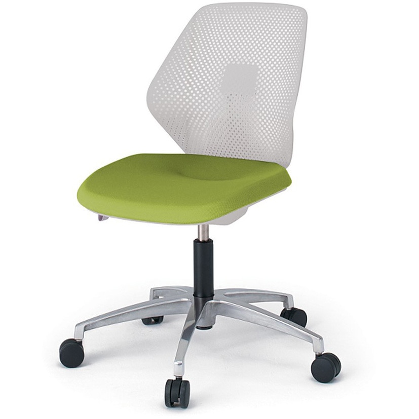 KG-960PVM-ZNQ6 キュアチェア 樹脂メッシュバック 肘なし 5本脚アルミミラー脚 PV張地 ウレタンキャスター<配送時組立サービス付> 1台 イトーキ 【通販モノタロウ】