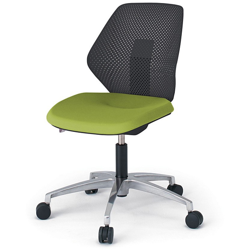 KG-960PVM-ZTQ6 キュアチェア 樹脂メッシュバック 肘なし 5本脚アルミミラー脚 PV張地 ウレタンキャスター<配送時組立サービス付> 1台 イトーキ 【通販モノタロウ】