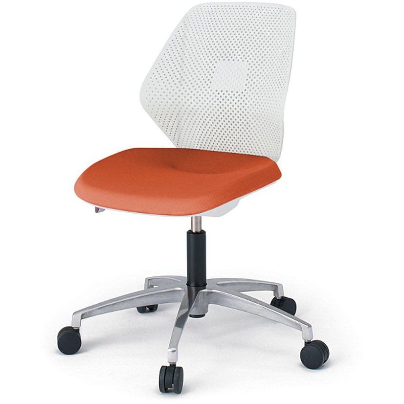 KG-960PVM-ZWD3 キュアチェア 樹脂メッシュバック 肘なし 5本脚アルミミラー脚 PV張地 ウレタンキャスター<配送時組立サービス付> 1台 イトーキ 【通販モノタロウ】