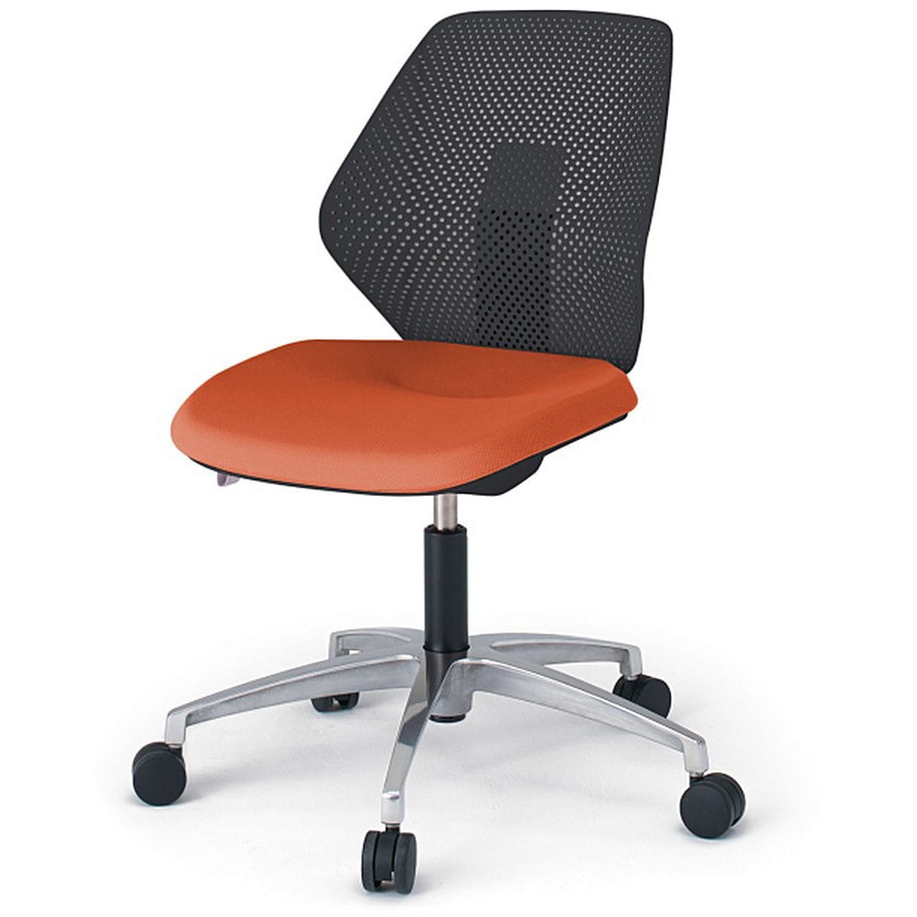 KG-960PV-ZTD3 キュアチェア 樹脂メッシュバック 肘なし 5本脚アルミミラー脚 PV張地 ナイロンキャスター<配送時組立サービス付> 1台 イトーキ 【通販モノタロウ】