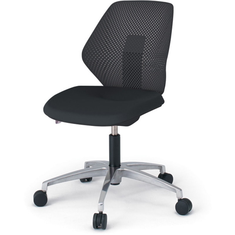 KG-960PV-ZTT1 キュアチェア 樹脂メッシュバック 肘なし 5本脚アルミミラー脚 PV張地 ナイロンキャスター<配送時組立サービス付> 1台 イトーキ 【通販モノタロウ】