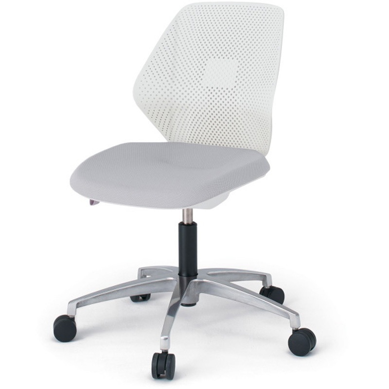 KG-960SC-ZWT7 キュアチェア 樹脂メッシュバック 肘なし 5本脚アルミミラー脚 SC張地 ナイロンキャスター<配送時組立サービス付> 1台 イトーキ 【通販モノタロウ】