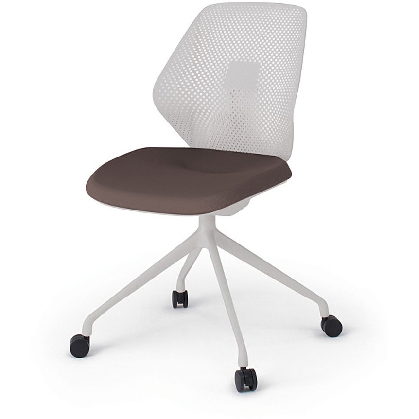 KG-980PV-NNH2 キュアチェア 樹脂メッシュバック 肘なし 4本脚アルミ塗装脚 PV張地 ナイロンキャスター<配送時組立サービス付> 1台 イトーキ 【通販モノタロウ】 32,487円