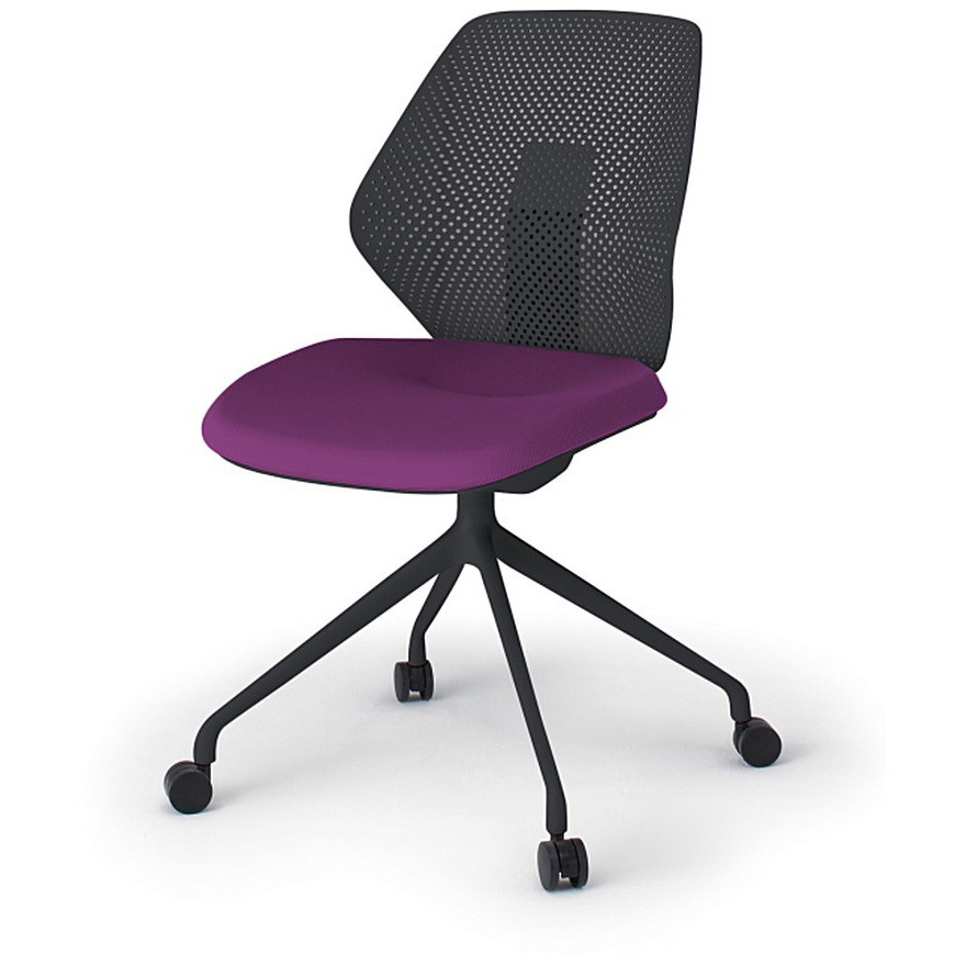 KG-980PV-TTX7 キュアチェア 樹脂メッシュバック 肘なし 4本脚アルミ塗装脚 PV張地 ナイロンキャスター<配送時組立サービス付> 1台 イトーキ 【通販モノタロウ】